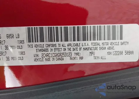 2016 Chrysler Town & Country Touring L from USA, damaged, VIN 2C4RC1CG0GR253123